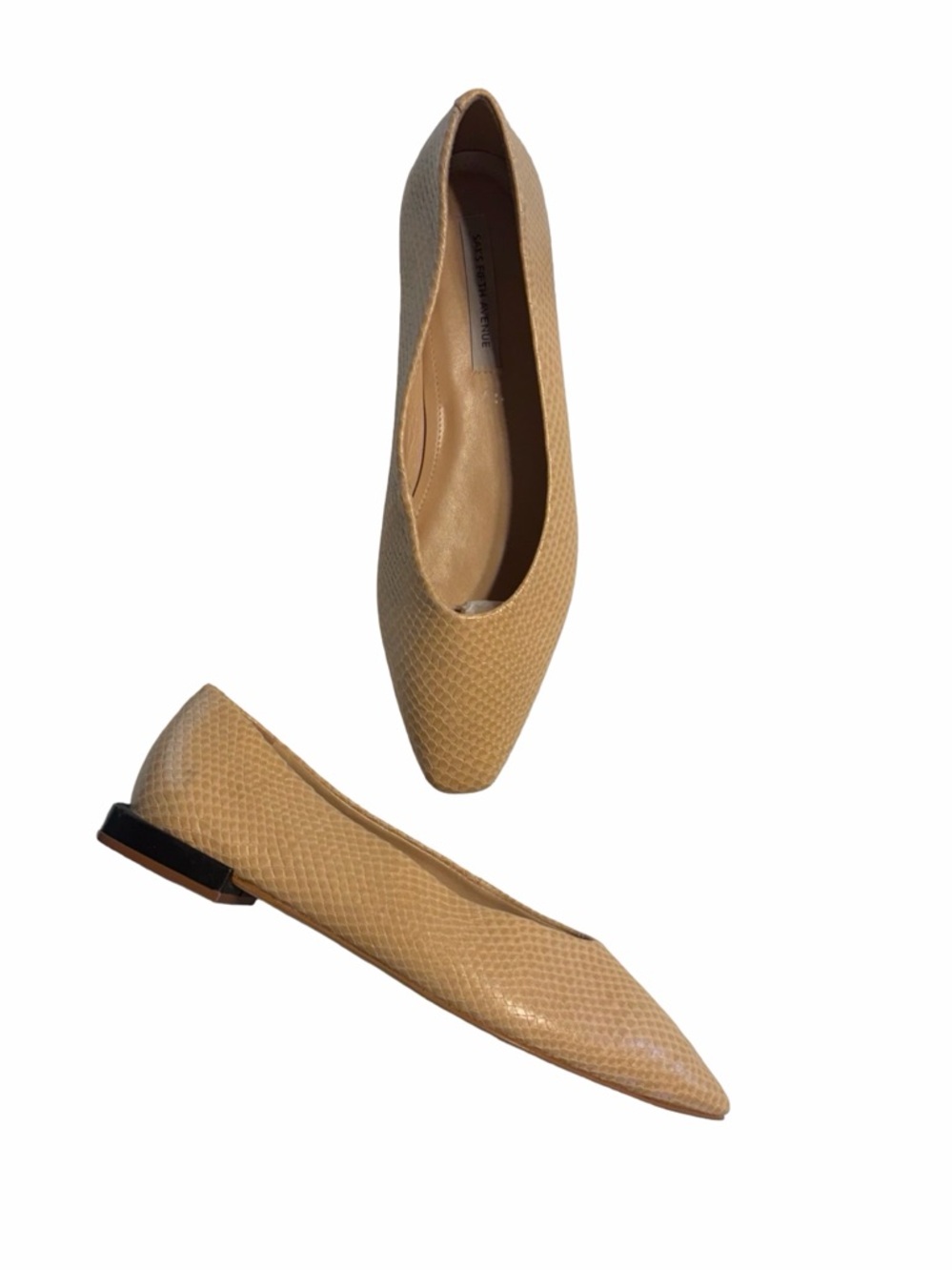 Saks Fifth Avenue | Snakeskin Embossed Leather Flats